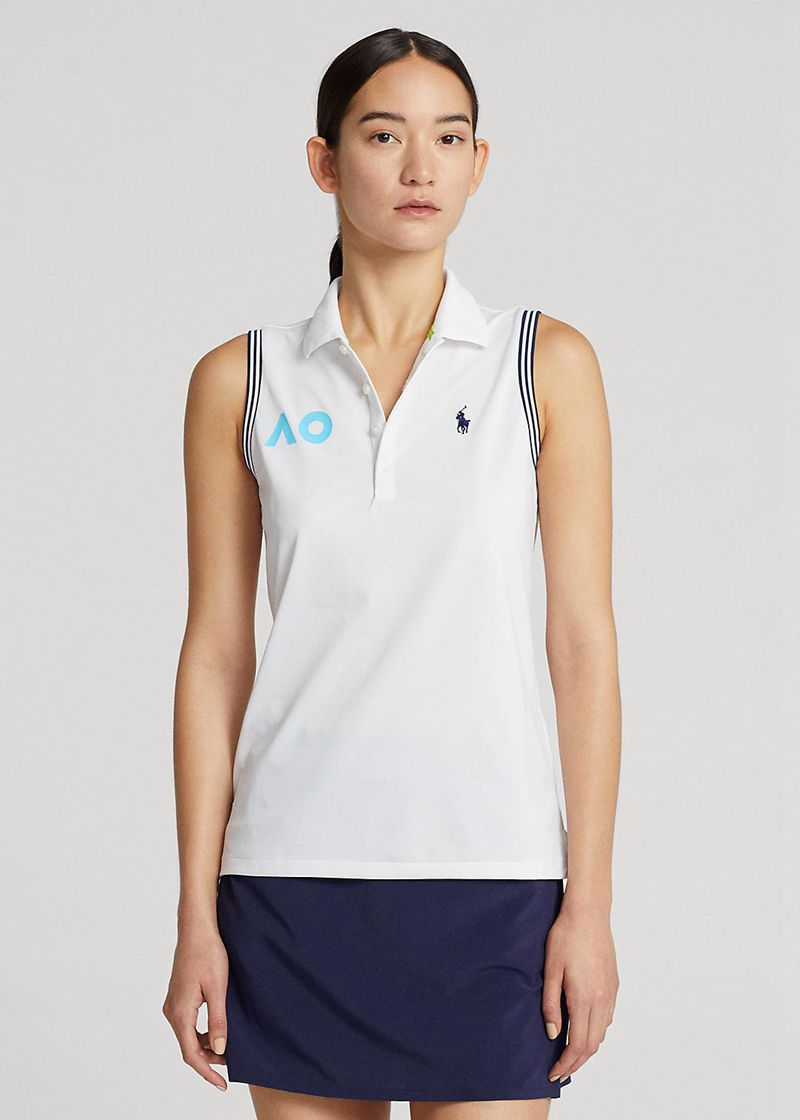 ポロ ラルフ ローレン ポロシャツ レディース 白 Australian Open 袖無し VJTYD5173